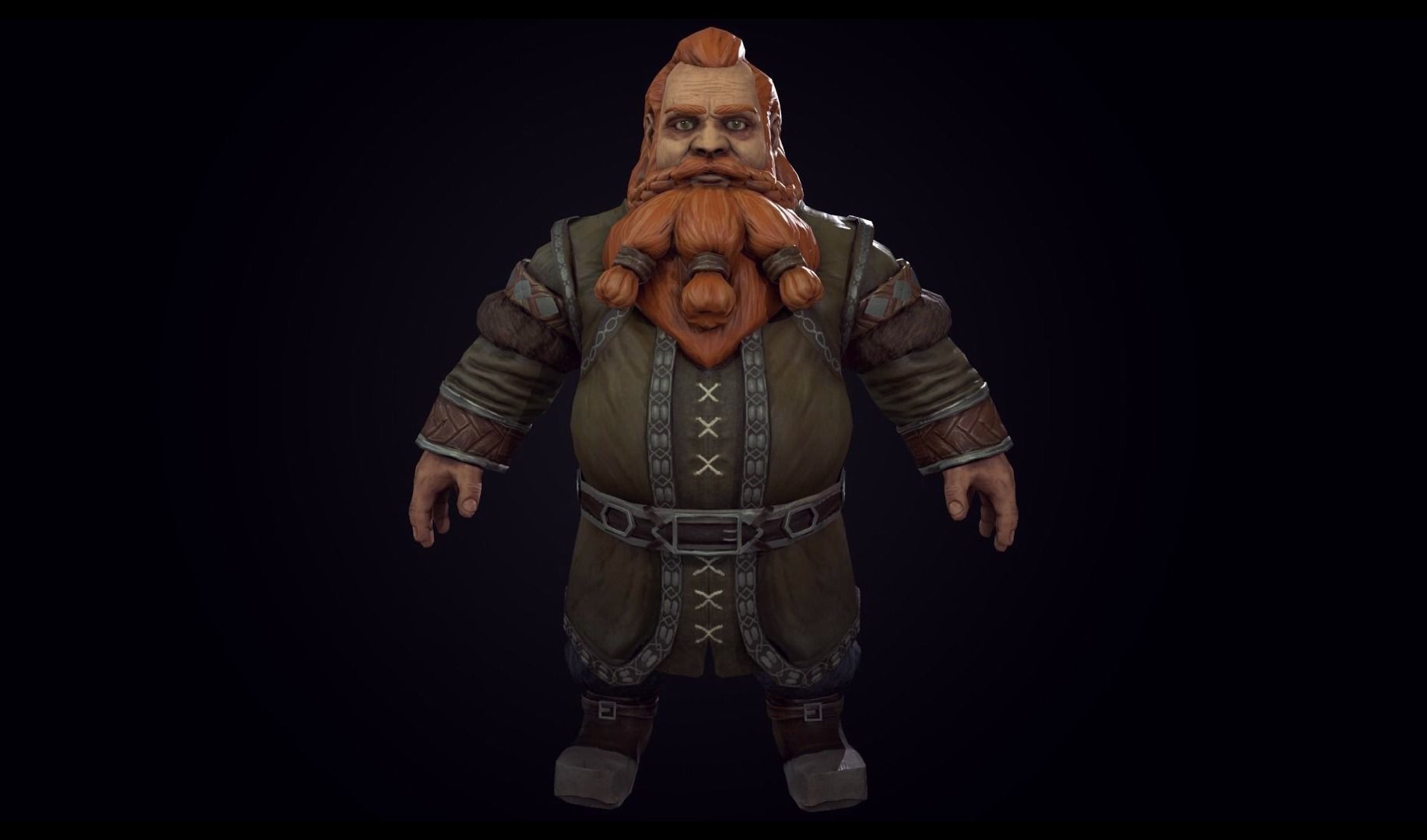 Forest Dwarf Low-poly 3D model_2