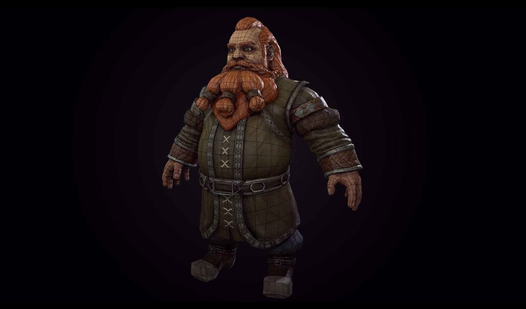 Forest Dwarf Low-poly 3D model_1
