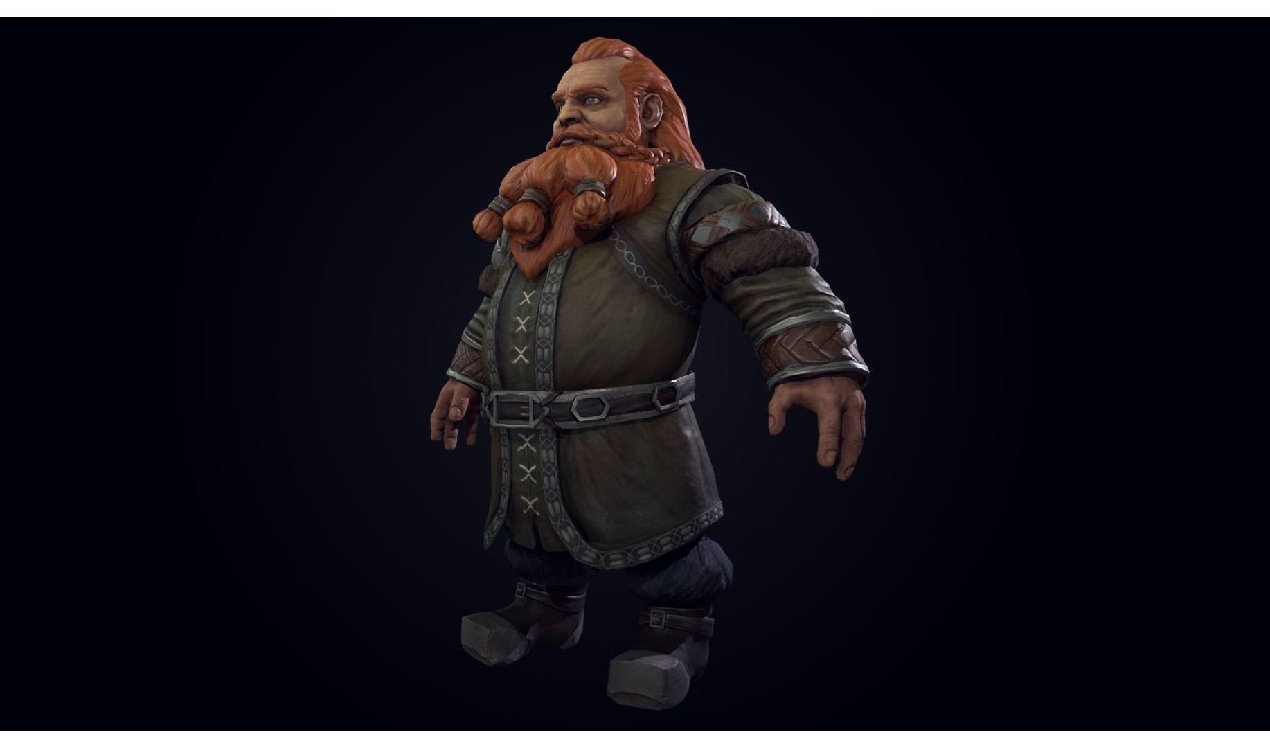Forest Dwarf Low-poly 3D model_6