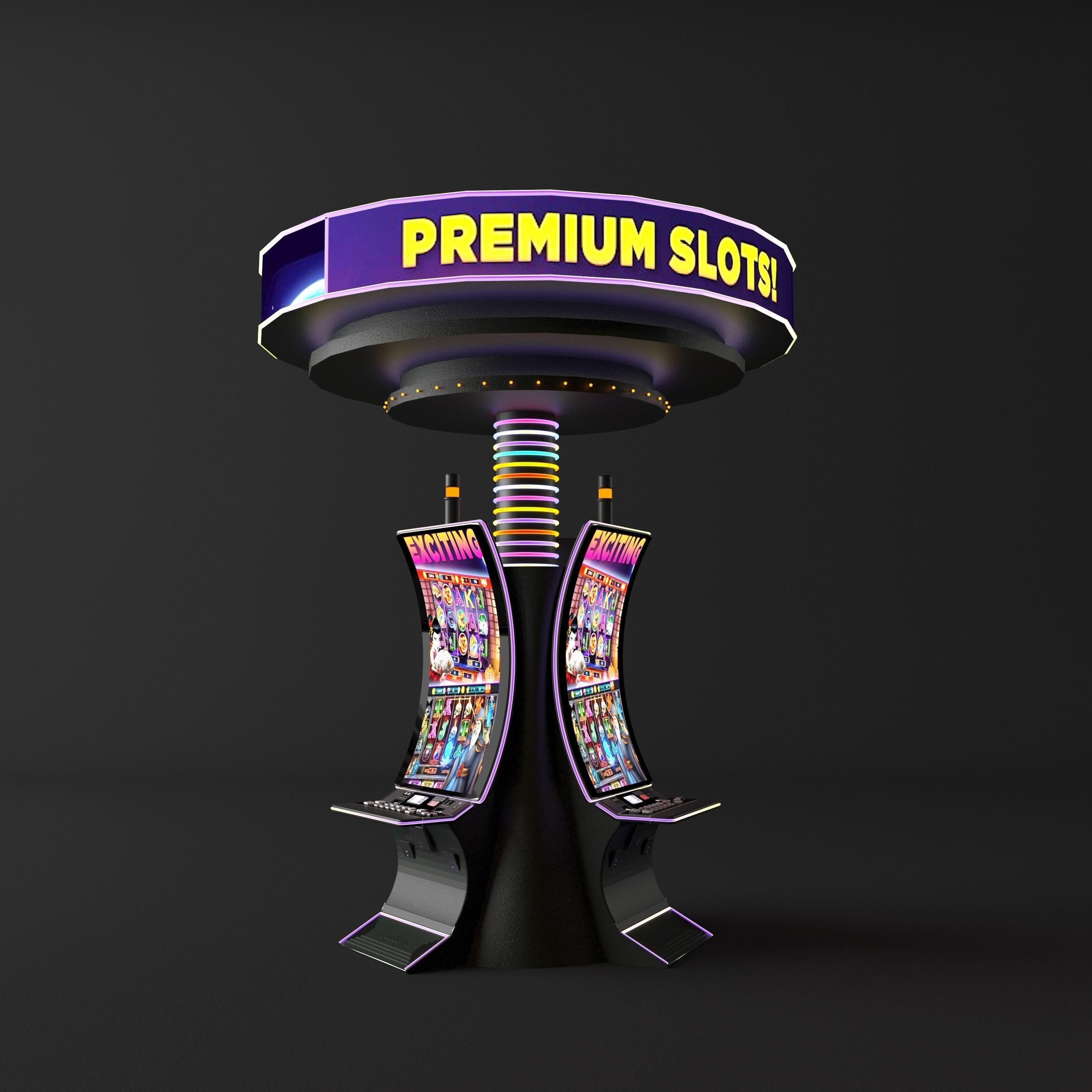 casino slot machine PACK 3D model_15
