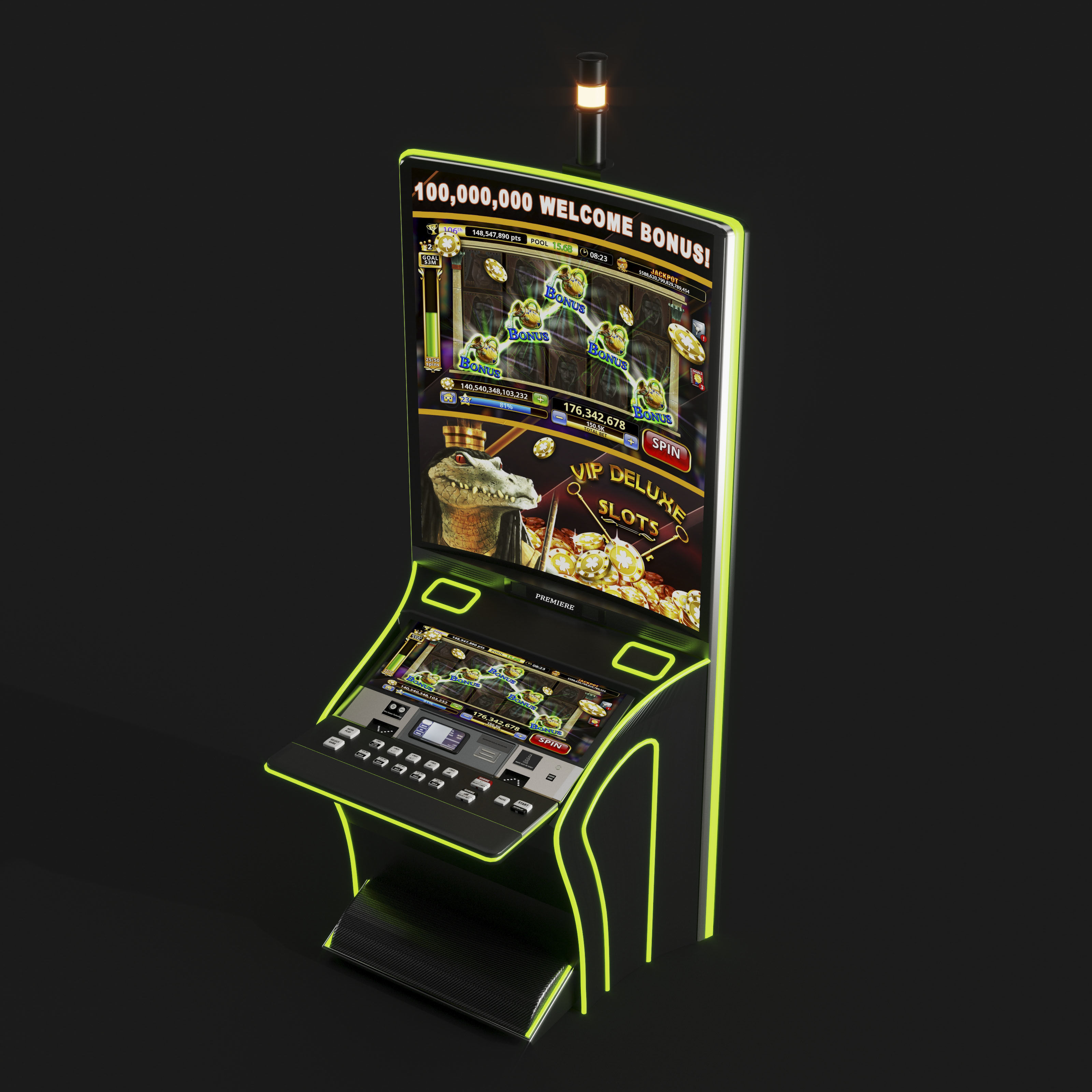 casino slot machine PACK 3D model_2