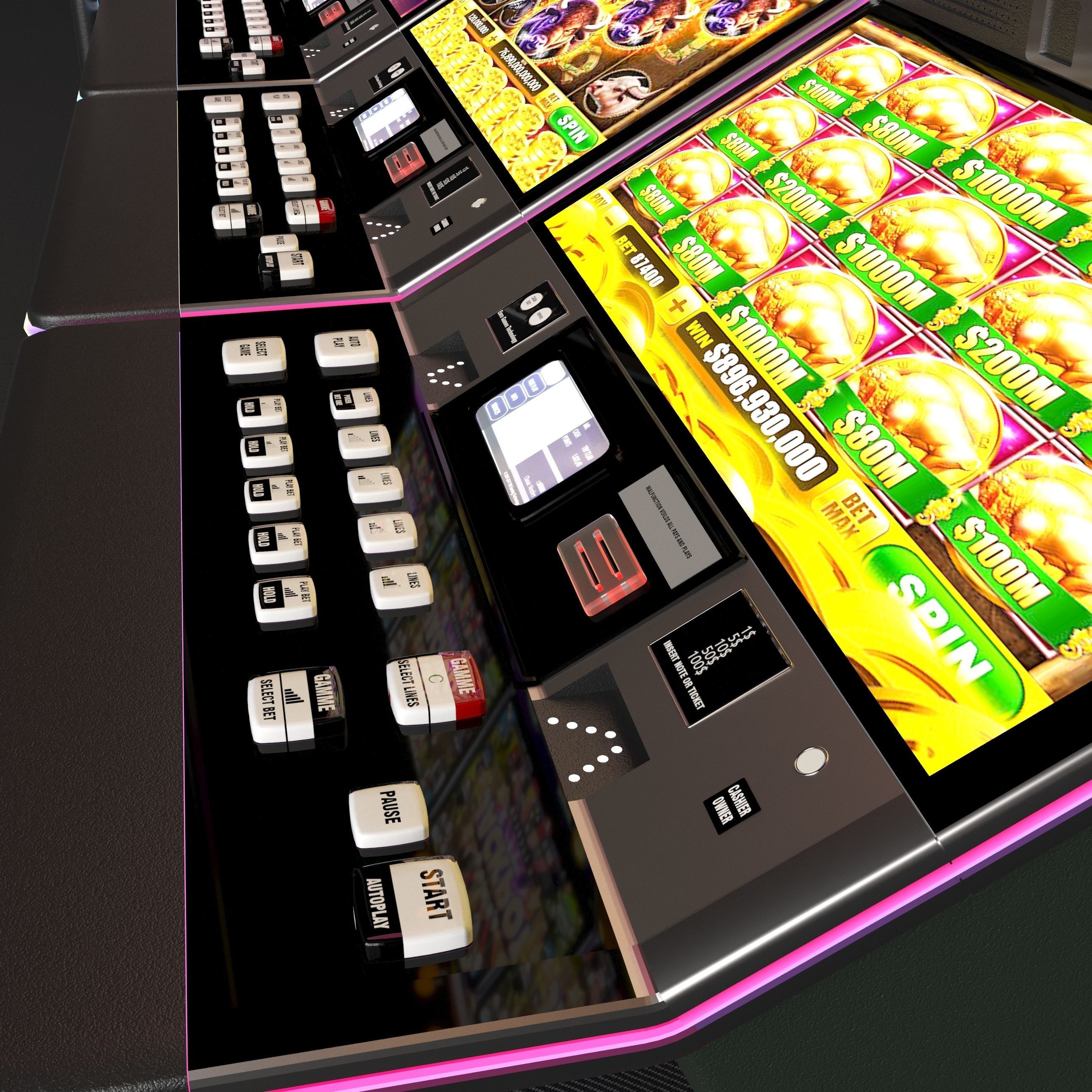 casino slot machine PACK 3D model_17