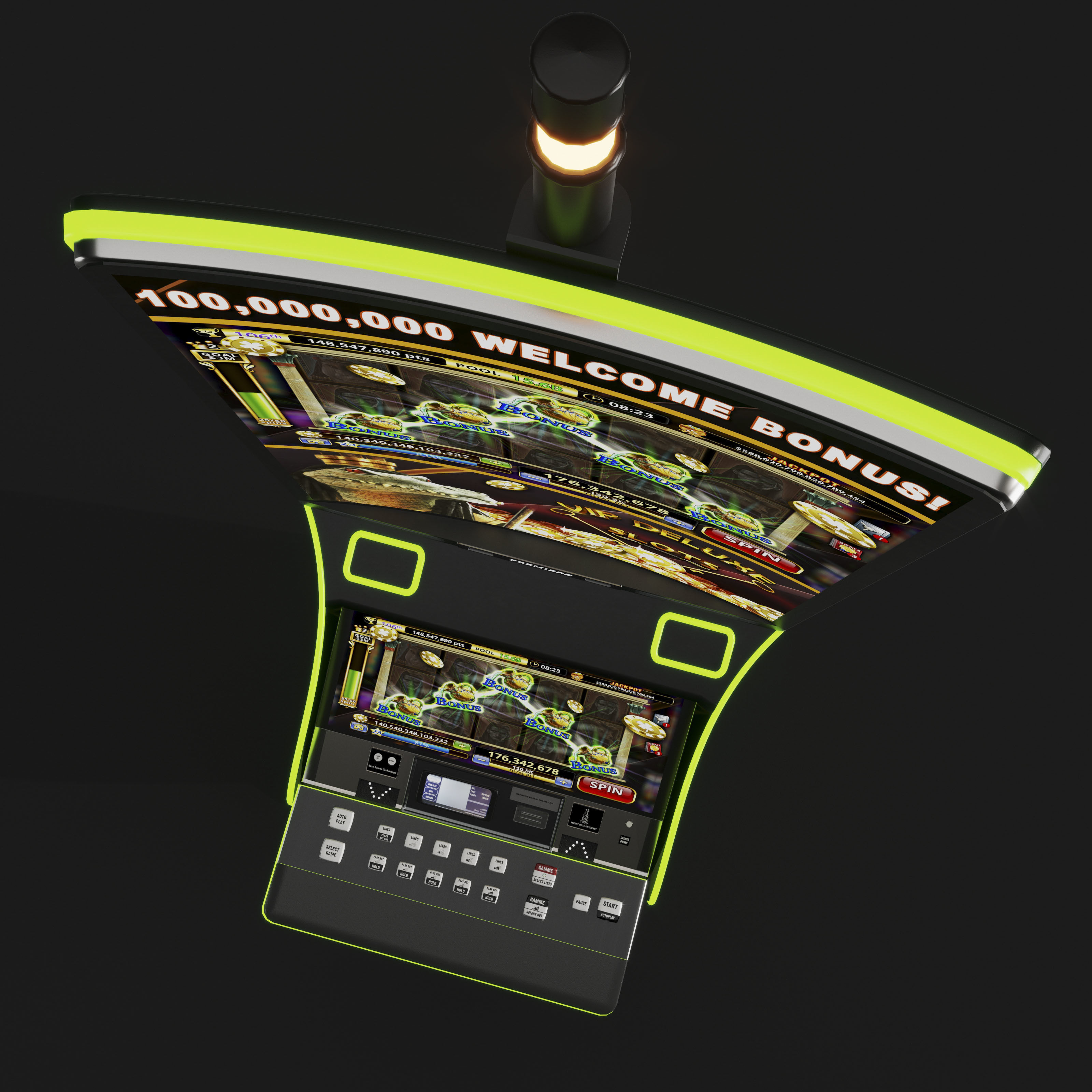 casino slot machine PACK 3D model_3