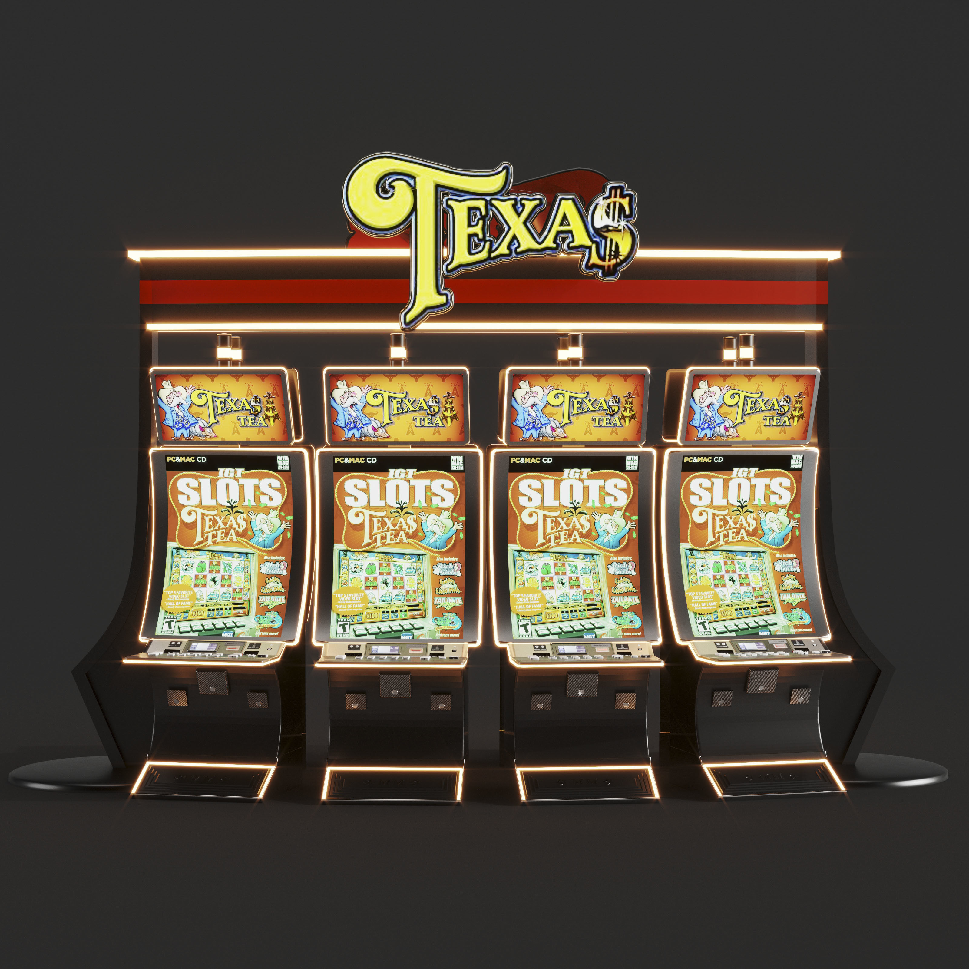 casino slot machine PACK 3D model_9