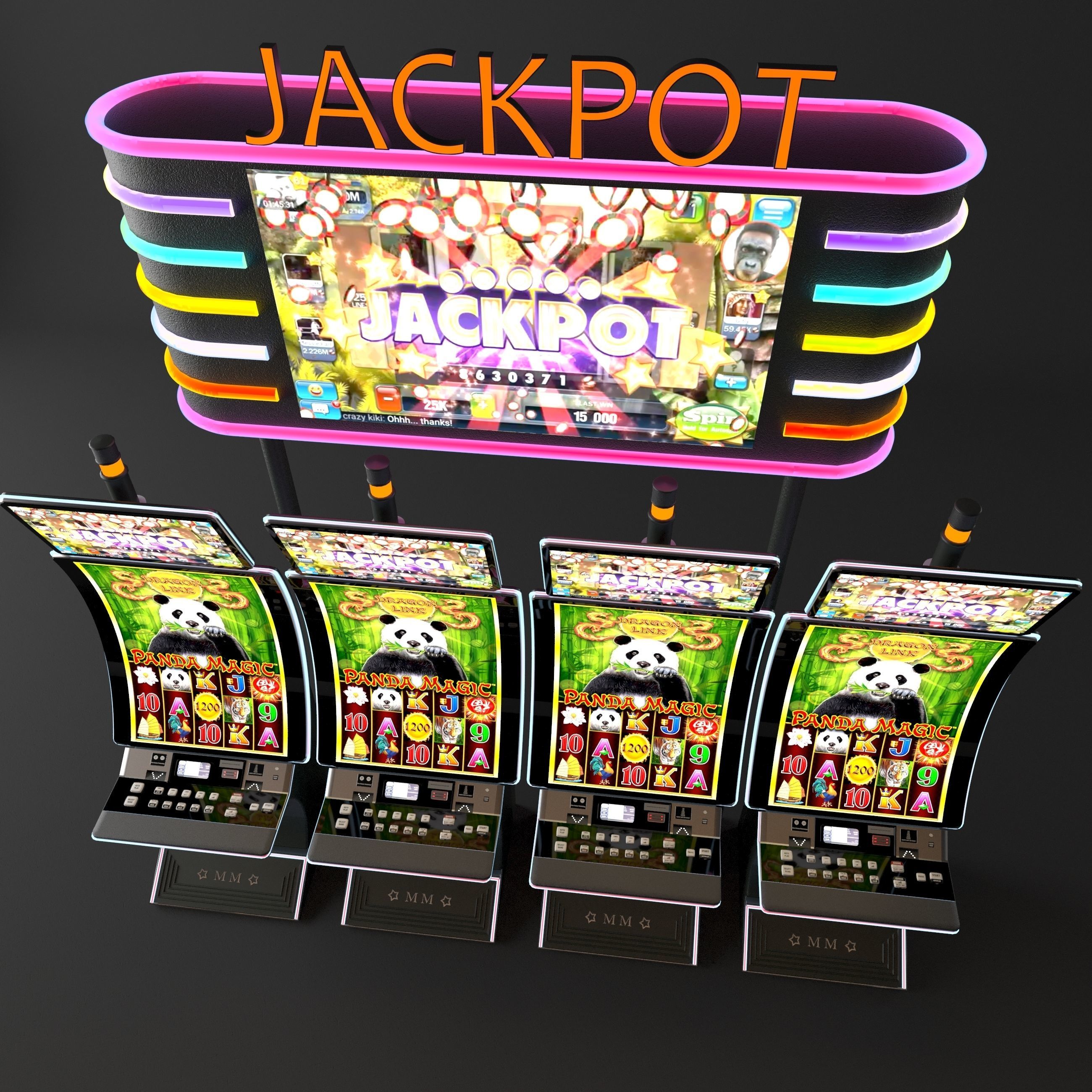casino slot machine PACK 3D model_20