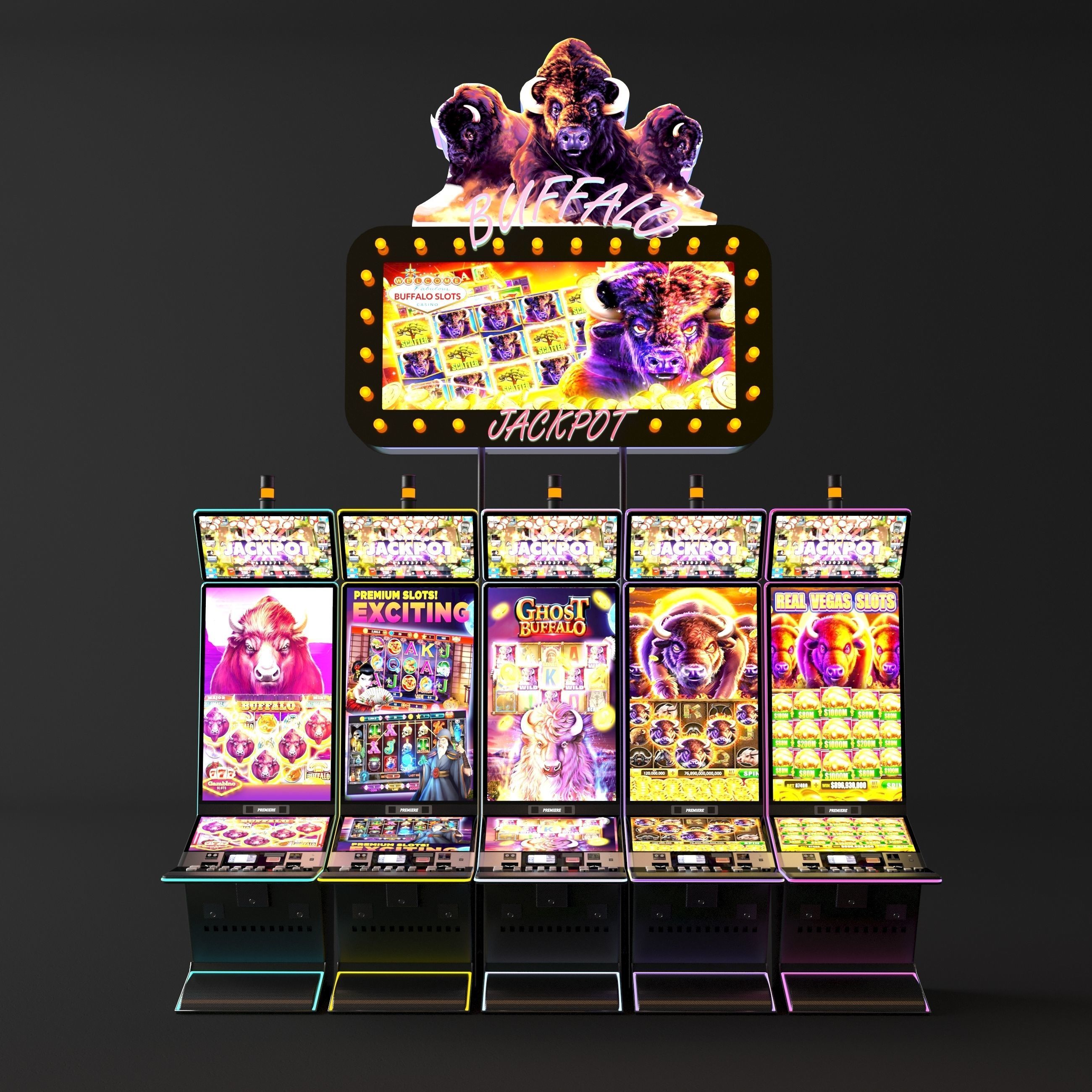 casino slot machine PACK 3D model_13