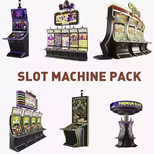 casino slot machine PACK 3D model