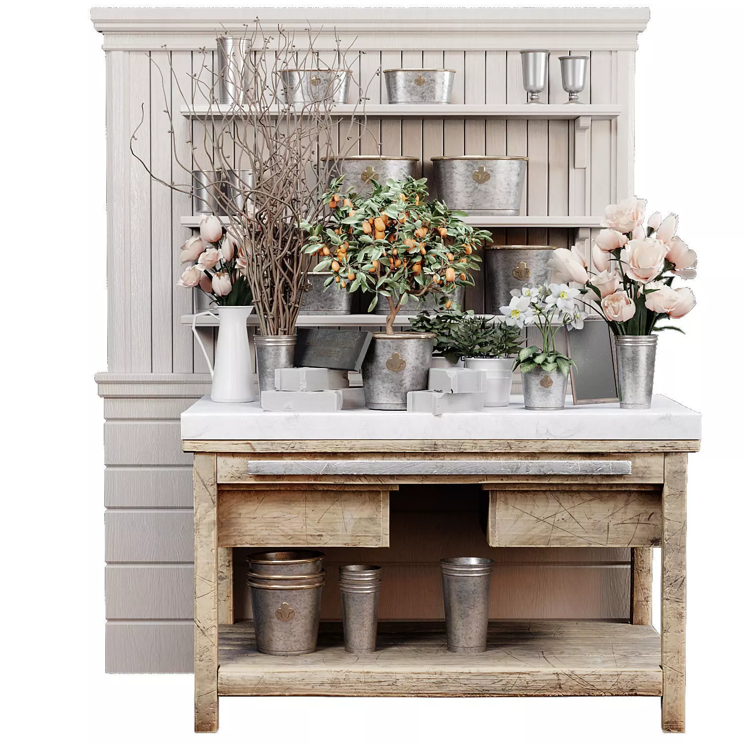 AVE La Mercerie Flowers 3D model_0