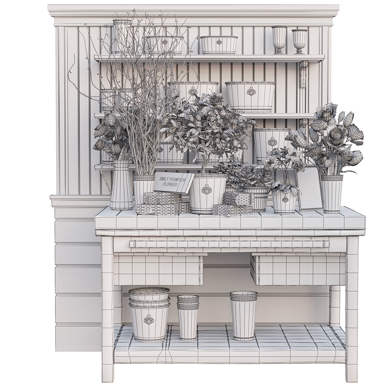 AVE La Mercerie Flowers 3D model_1