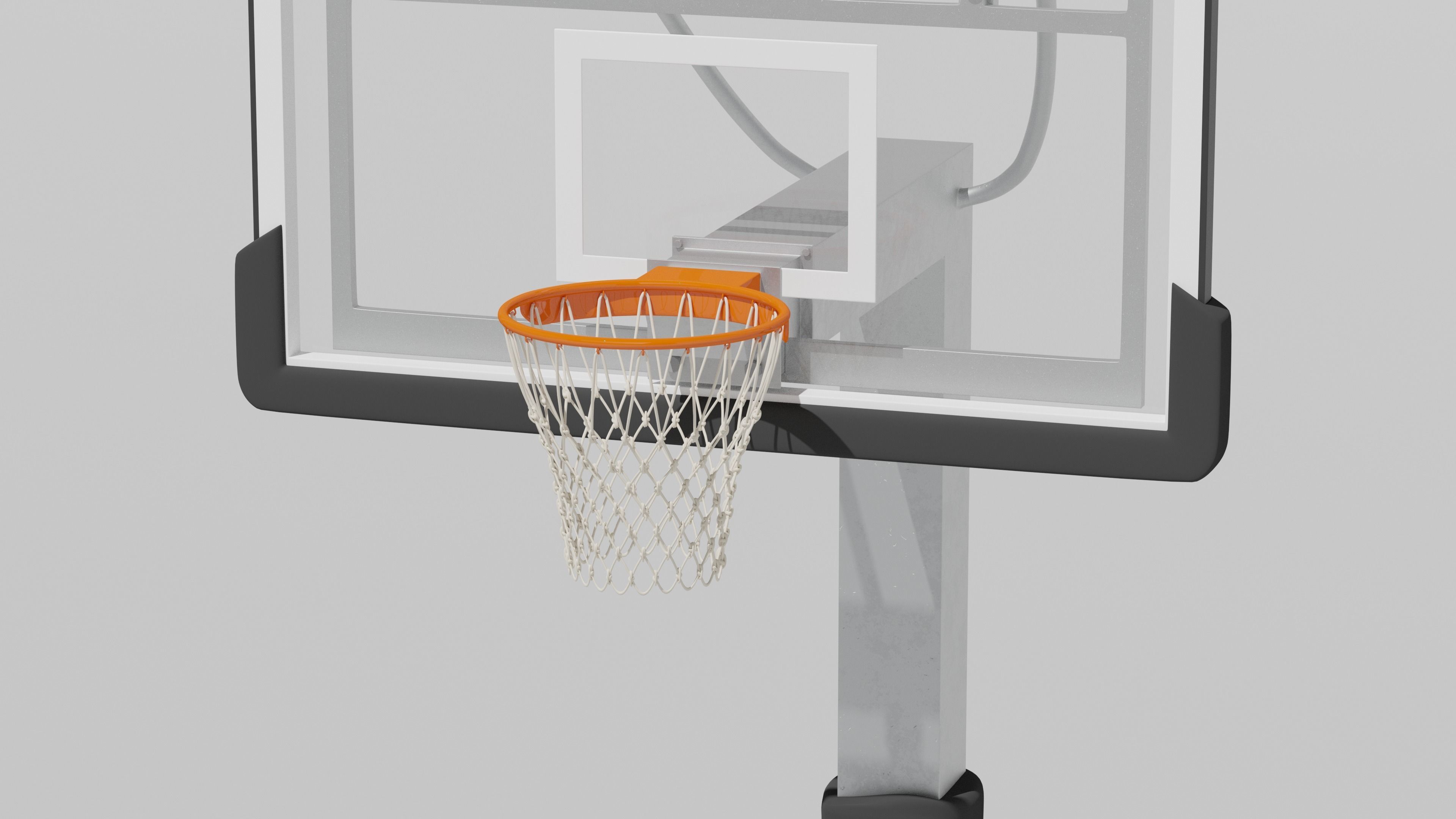 Basketball Hoop 3D model_4