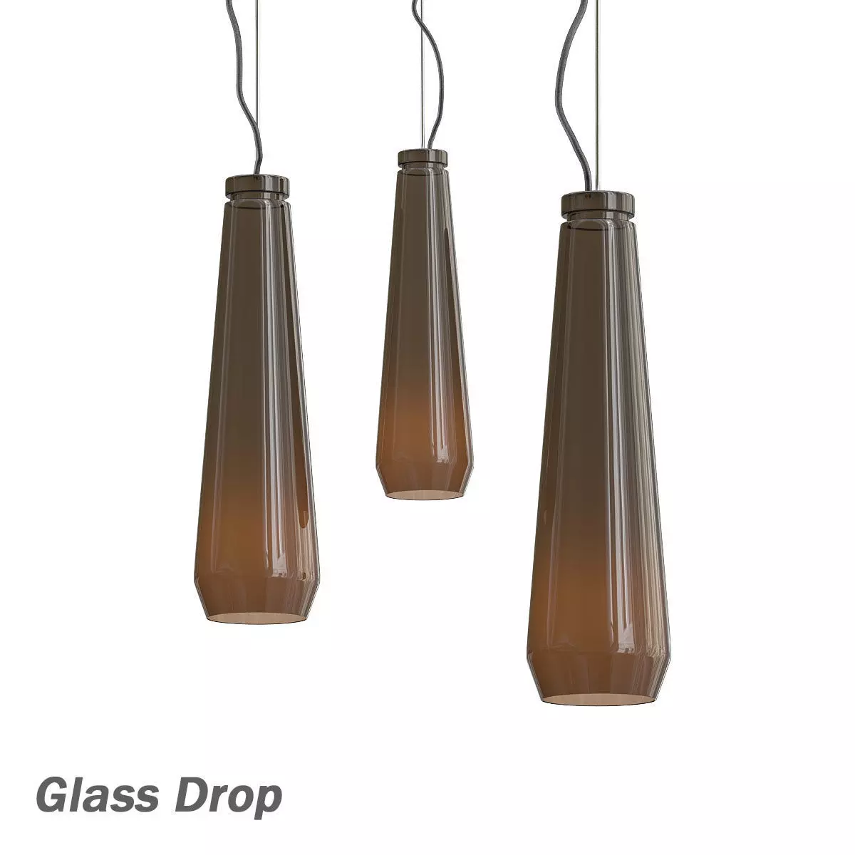 Untitled glass drop pendant light 3D model