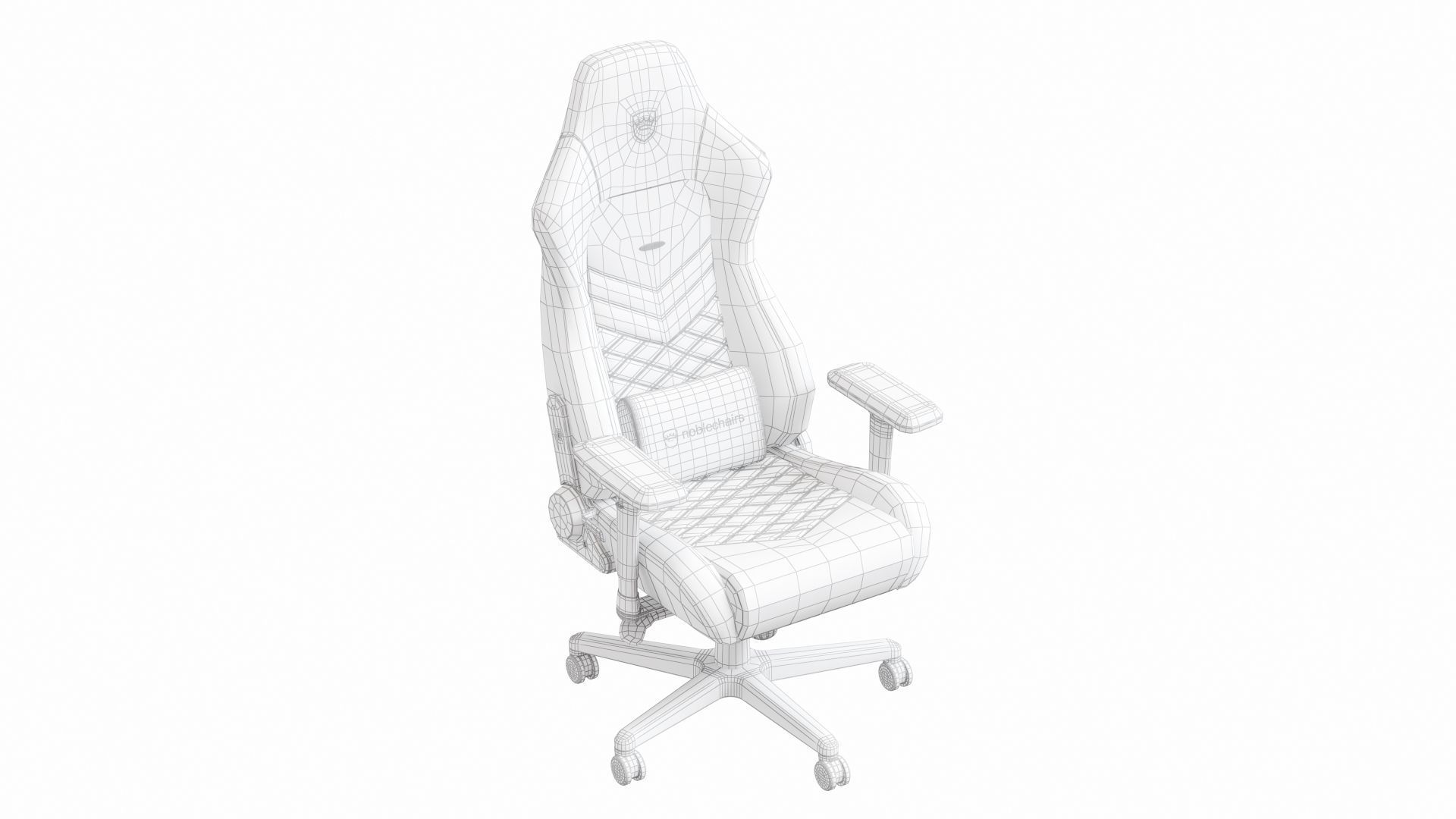 chair gaming 3D model_9