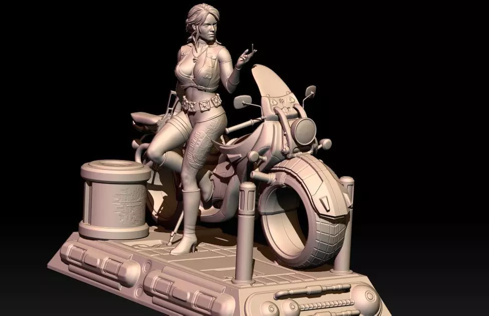 Ciri Cyberpunk style 3D print model