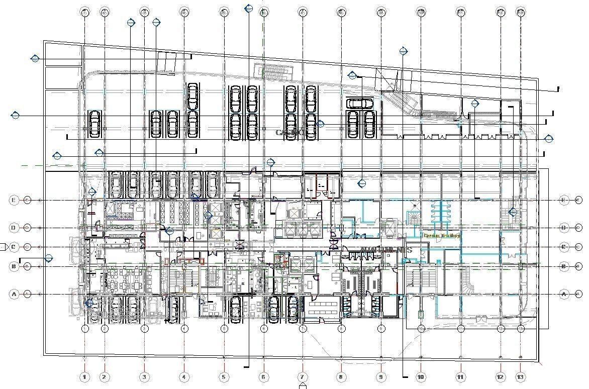 Hotel in Revit 3D model_1
