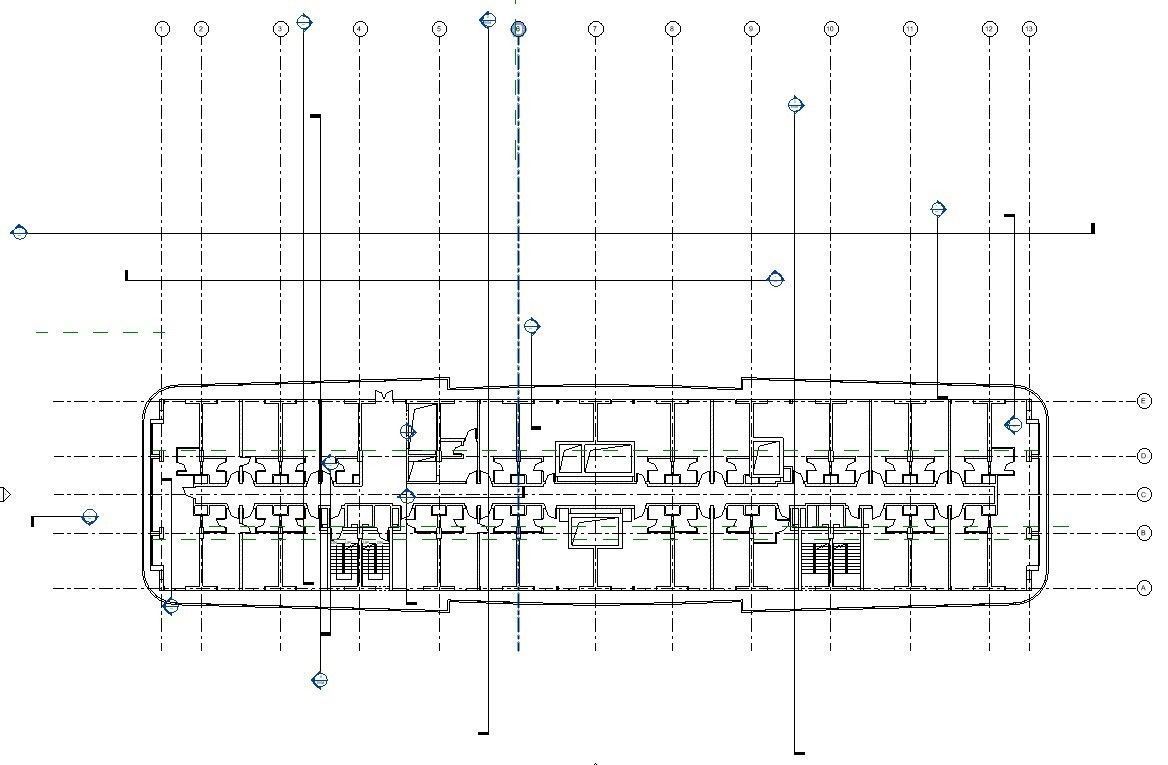 Hotel in Revit 3D model_14