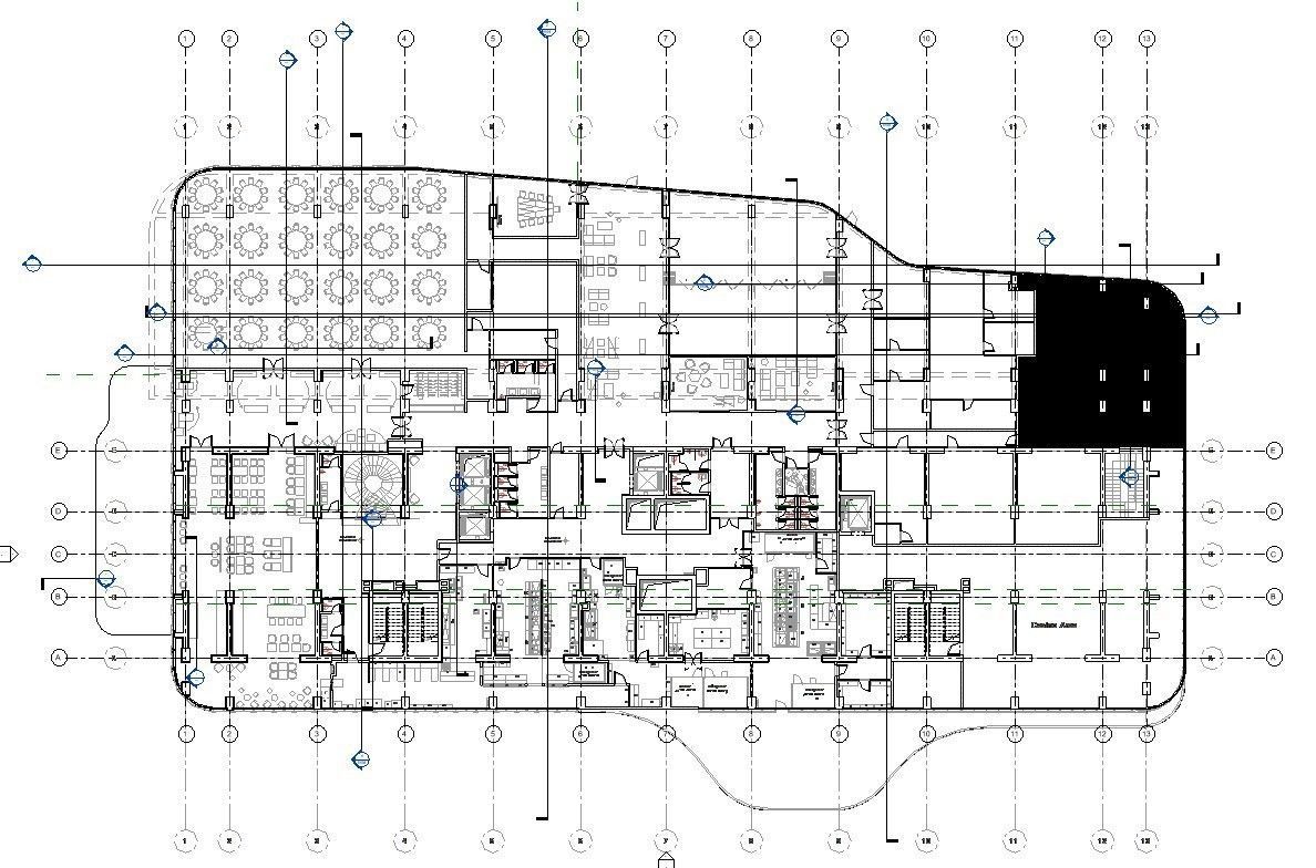 Hotel in Revit 3D model_2