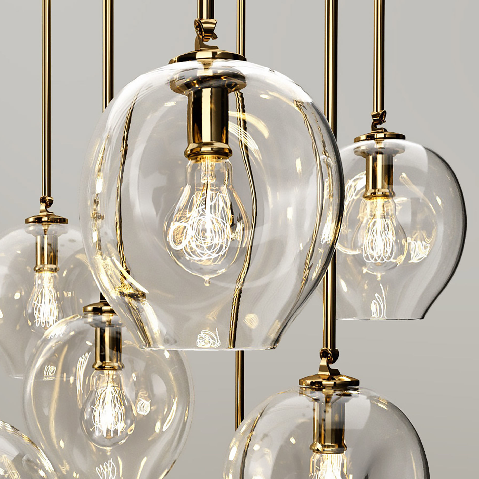 Collection Branching bubble 1 lamps 3D model_4