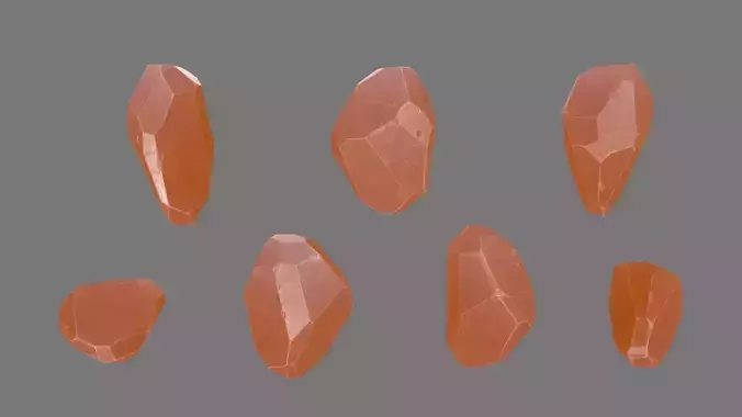 Crystal orange stone