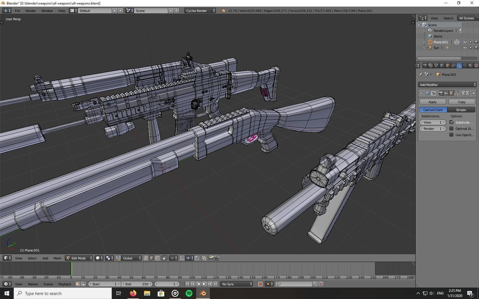 WEAPONS PACK Low-poly 3D model_13