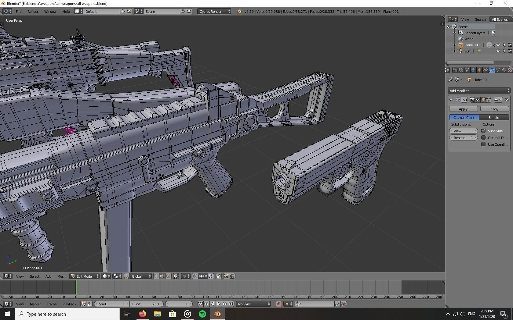 WEAPONS PACK Low-poly 3D model_12