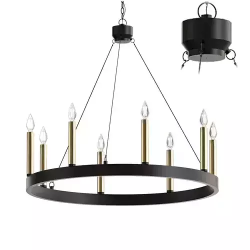 Untitled chandelier with four candle holders 3D model