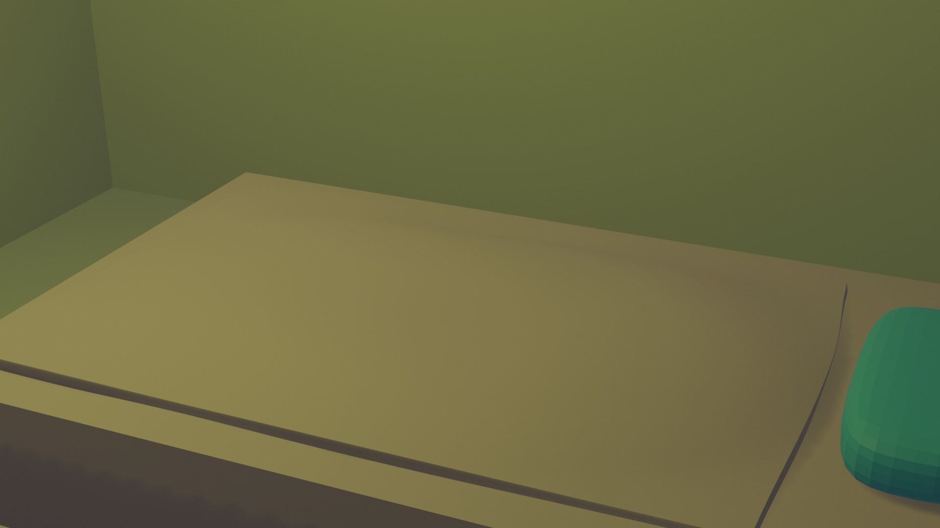 Bedroom room with bed and box 3D model_1