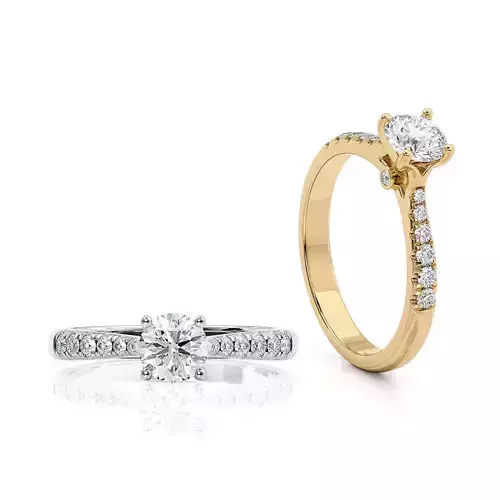 Engagement ring printable 3d model