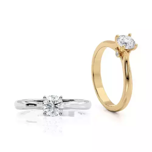 Engagement solitaire ring printable 3d model 3D print model