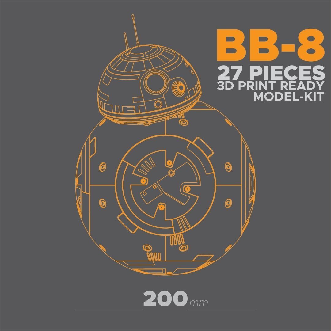 Star Wars BB-8 3D Print Ready Model Kit 3D print model_5