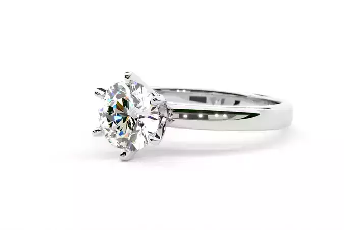 Classic 6 Prong Solitaire Engagement Ring Style
