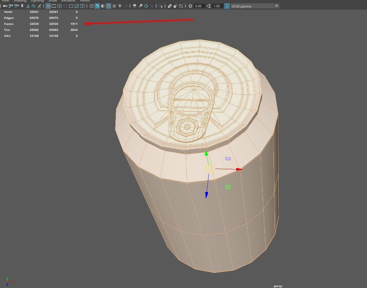 High Quality Pepsi Can LOW Poly and High Poly Low-poly 3D model_6