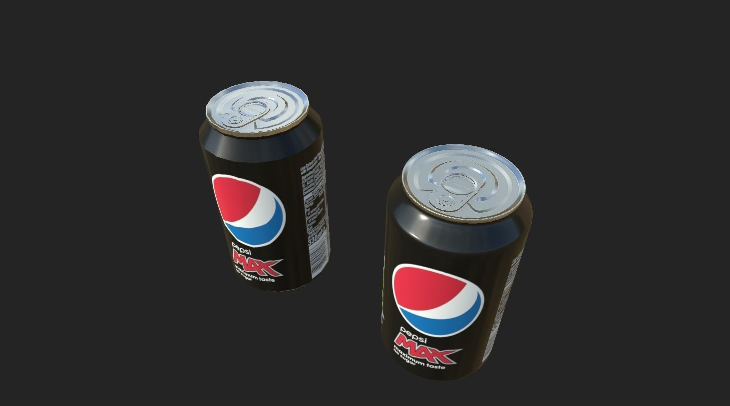 High Quality Pepsi Can LOW Poly and High Poly Low-poly 3D model_1