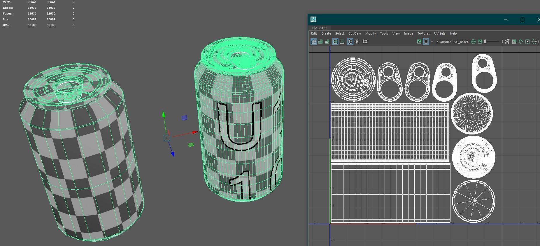 High Quality Pepsi Can LOW Poly and High Poly Low-poly 3D model_4