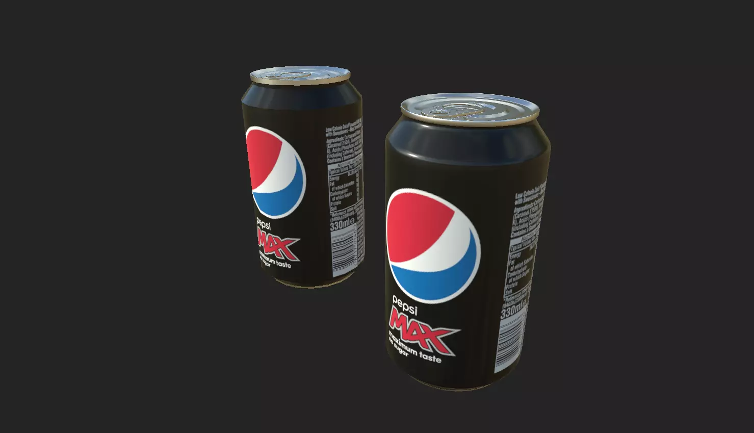 High Quality Pepsi Can LOW Poly and High Poly Low-poly 3D model_0