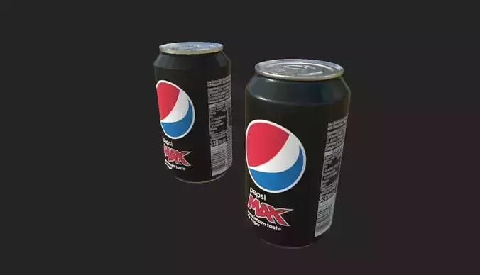 High Quality Pepsi Can LOW Poly and High Poly