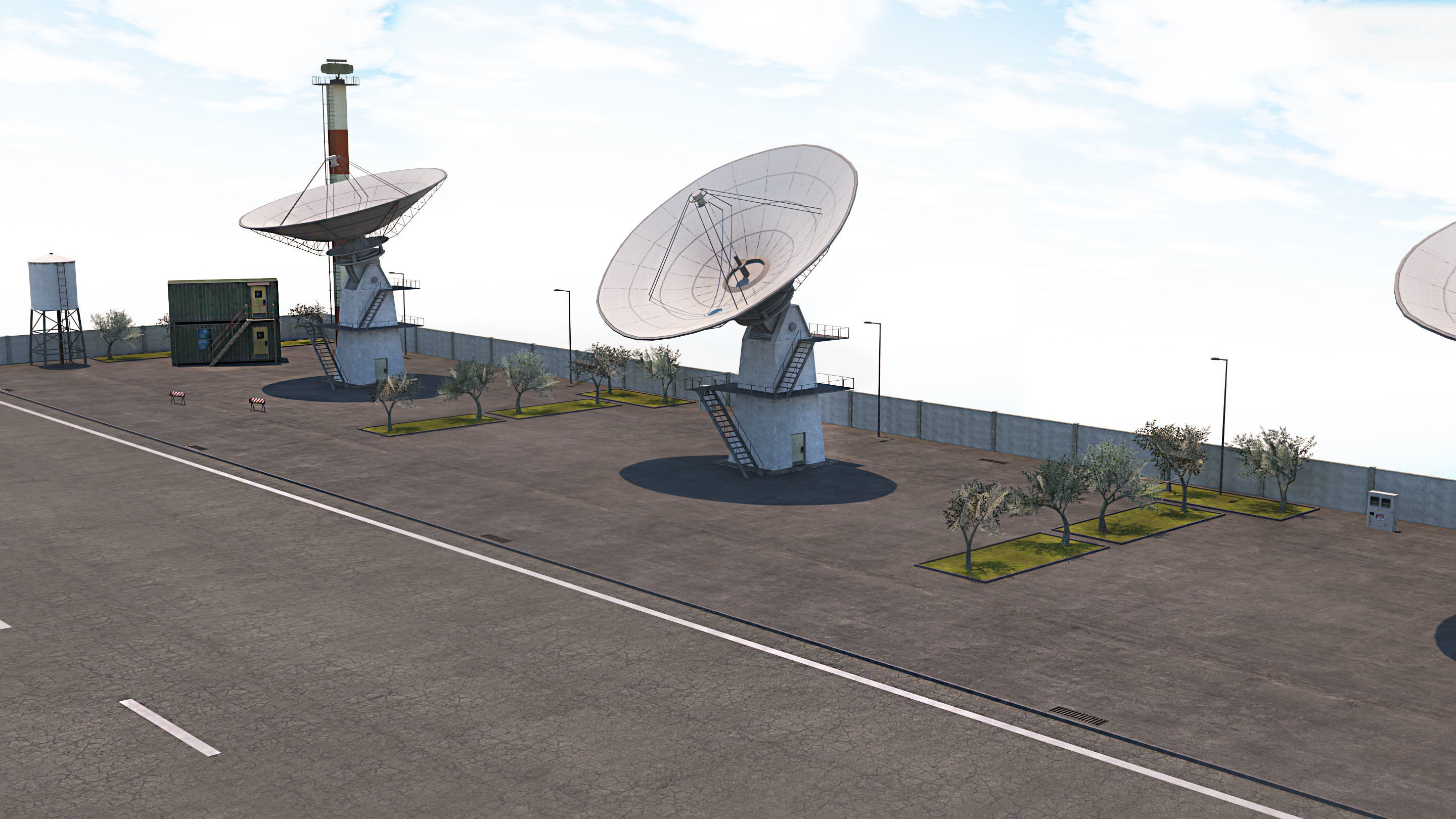 Military Airport - Scene model Low-poly 3D model_12