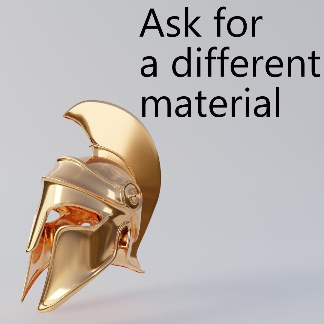 Greek helmet Low-poly 3D model_1