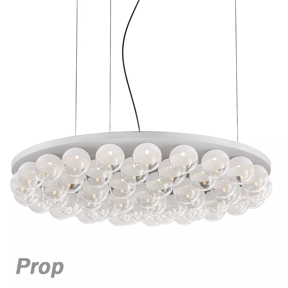 Untitled pendant light with glass balls hanging from it 3D model