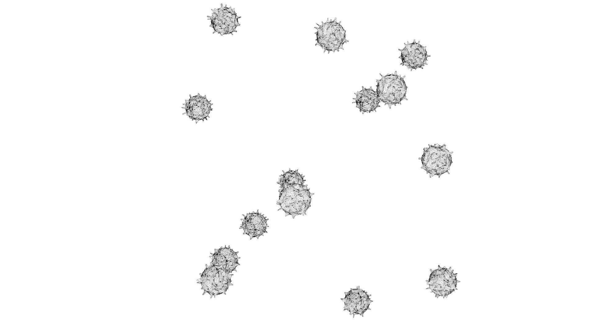 CGI - SARS VIRUS ARTISTIC REPRESENTATION Low-poly 3D model_6