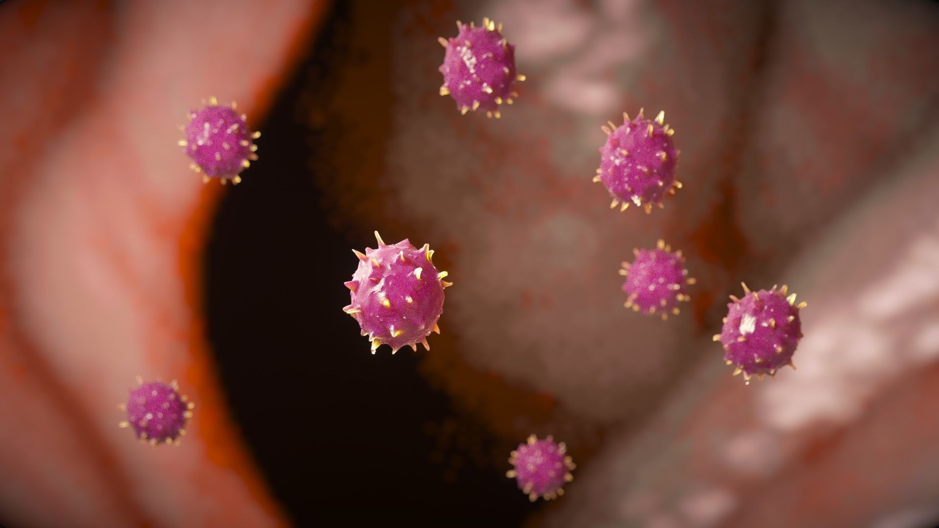 CGI - SARS VIRUS ARTISTIC REPRESENTATION Low-poly 3D model_7