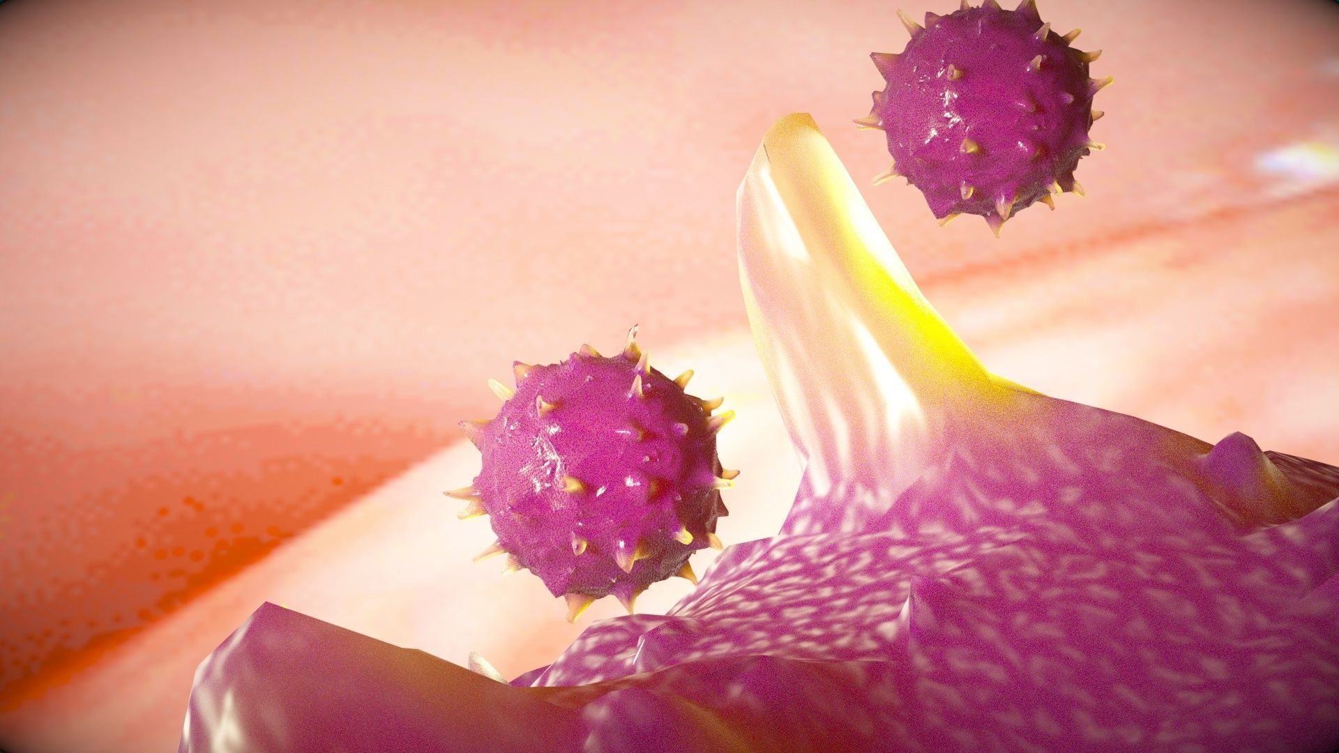 CGI - SARS VIRUS ARTISTIC REPRESENTATION Low-poly 3D model_3