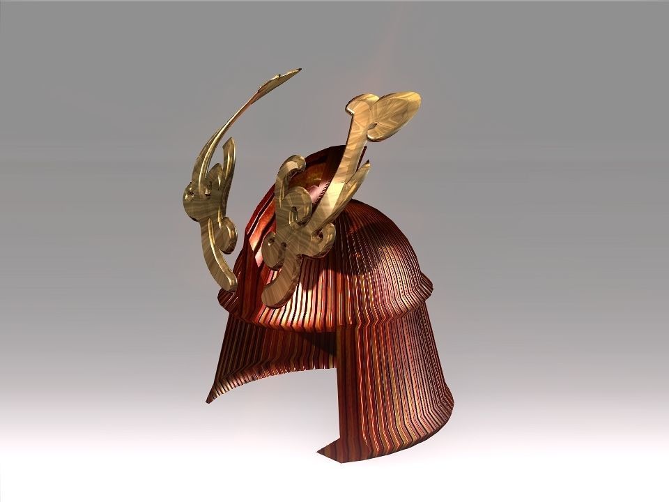 Ornament Helmet Low-poly 3D model_25