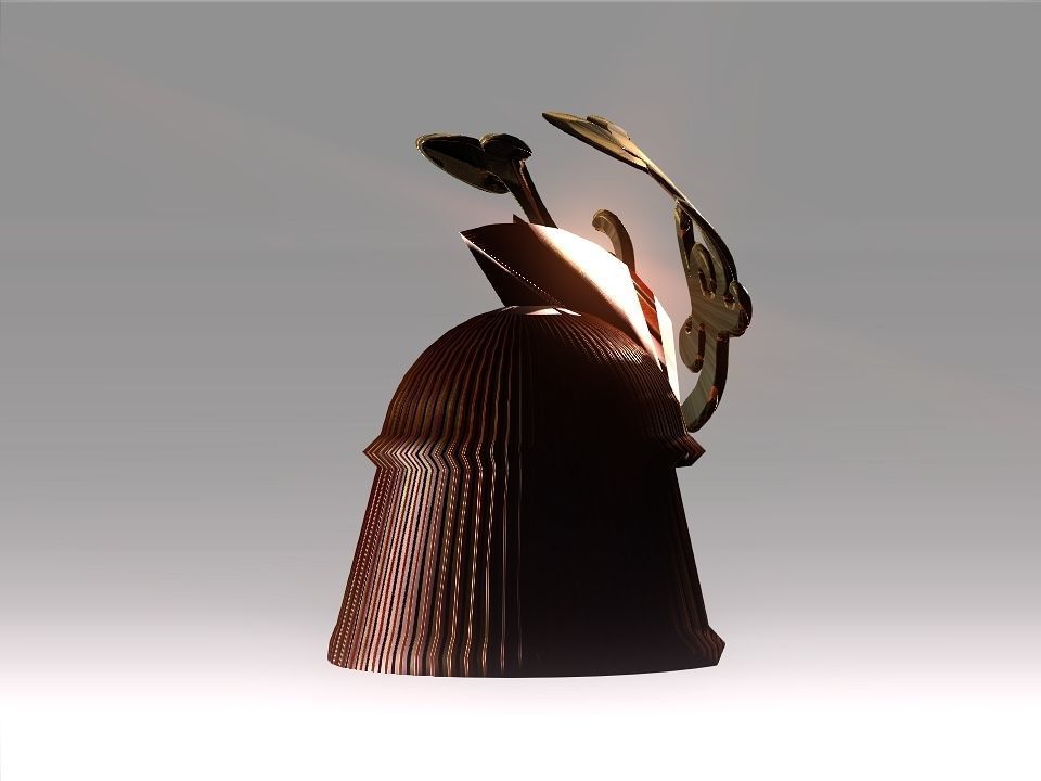 Ornament Helmet Low-poly 3D model_17