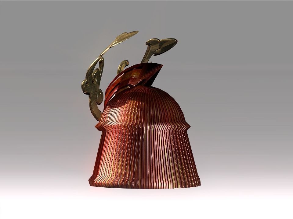 Ornament Helmet Low-poly 3D model_8