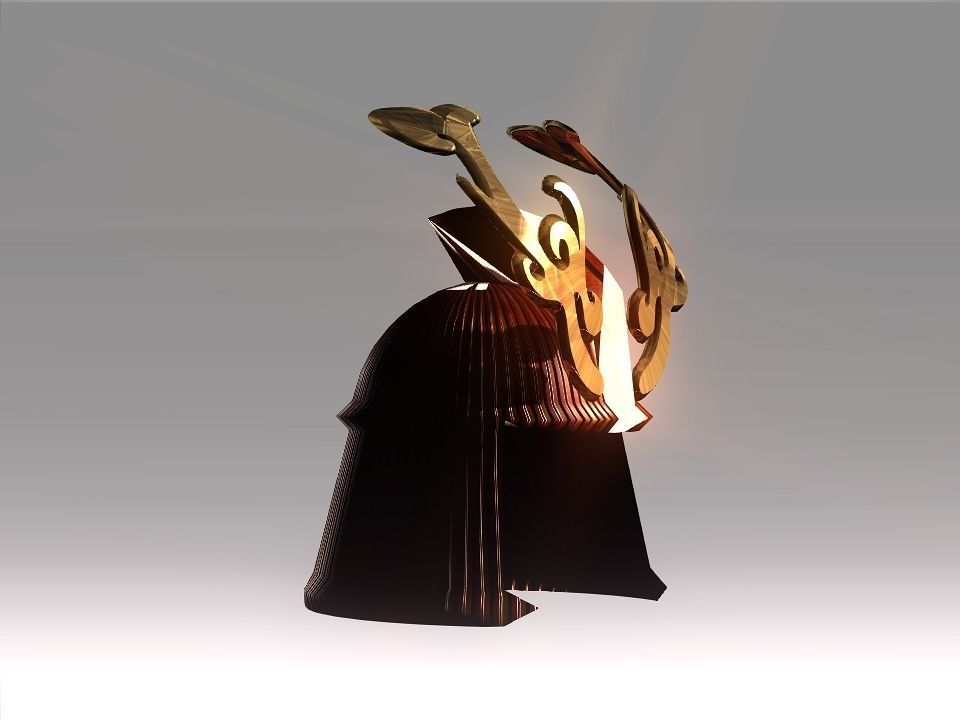 Ornament Helmet Low-poly 3D model_19