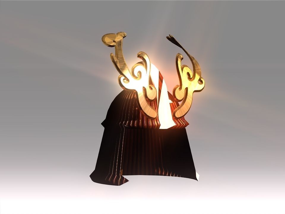 Ornament Helmet Low-poly 3D model_23