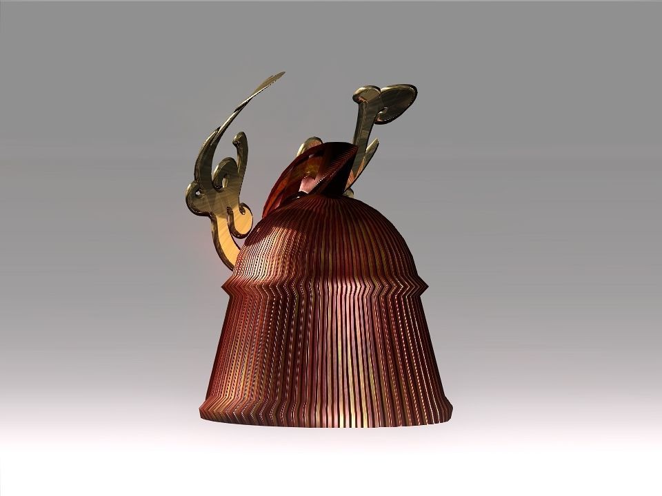 Ornament Helmet Low-poly 3D model_9