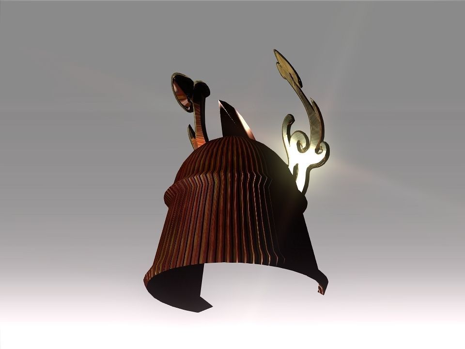 Ornament Helmet Low-poly 3D model_36