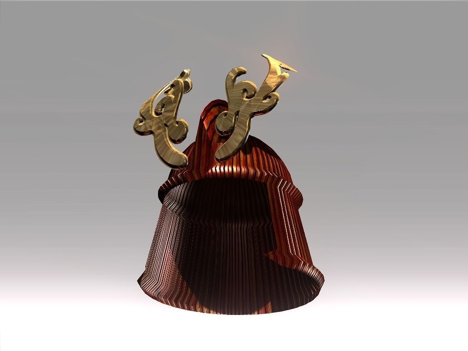 Ornament Helmet Low-poly 3D model_30