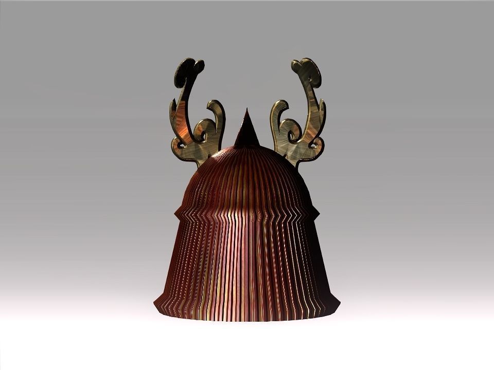 Ornament Helmet Low-poly 3D model_13